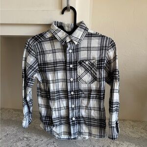 wonder nation Black & White Plaid Button-Down Shirt